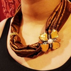 Silk scarf choker